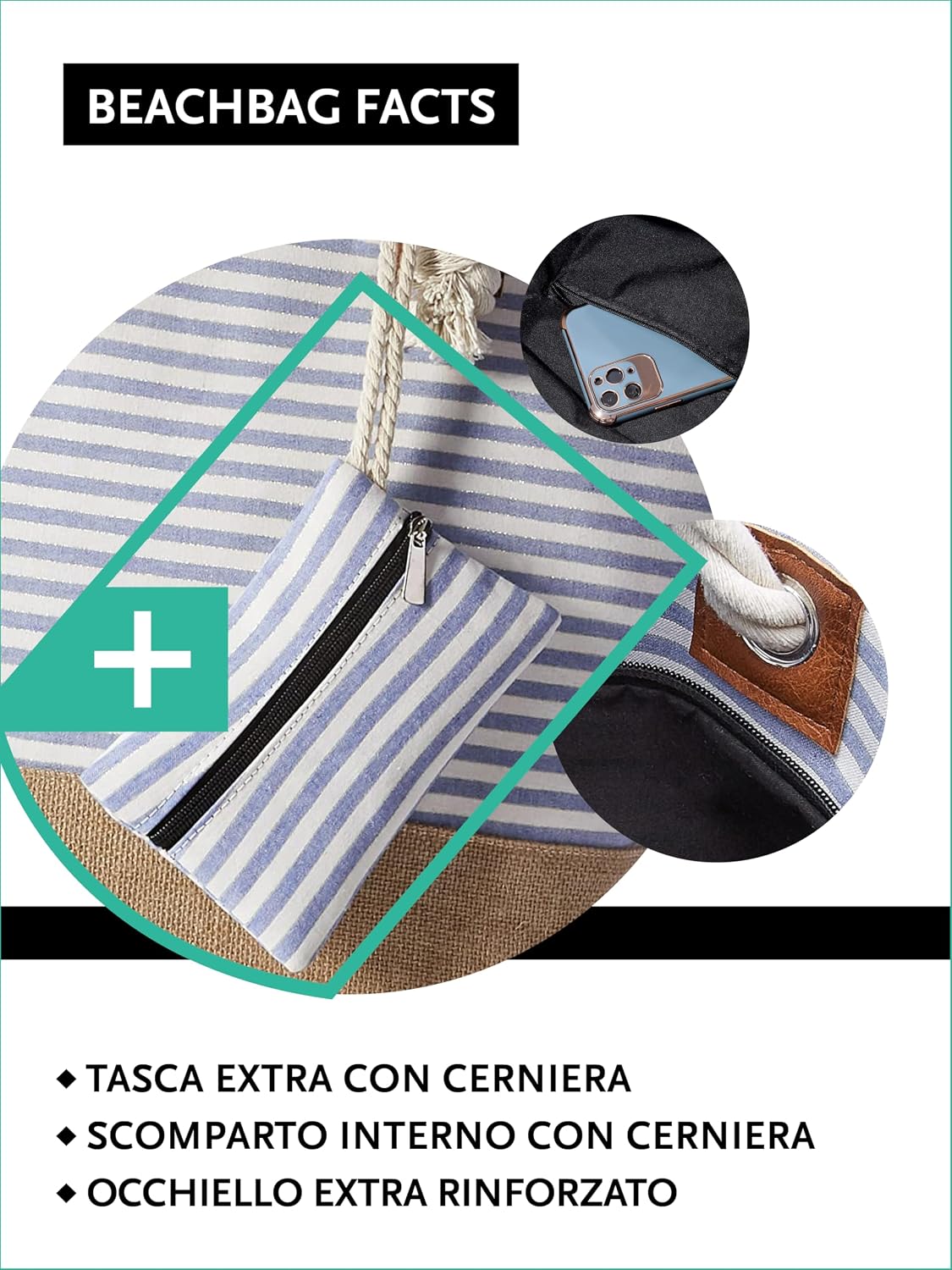 Thumbnail 2 de DonDon Grande borsa da spiaggia idrorepellente