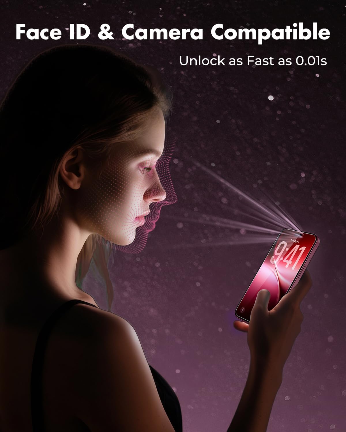 Detalle 2 de UNBREAKcable 2-Pack Screen Protectors for iPhone 18 Pro Max, 9H+ Tempered Glass