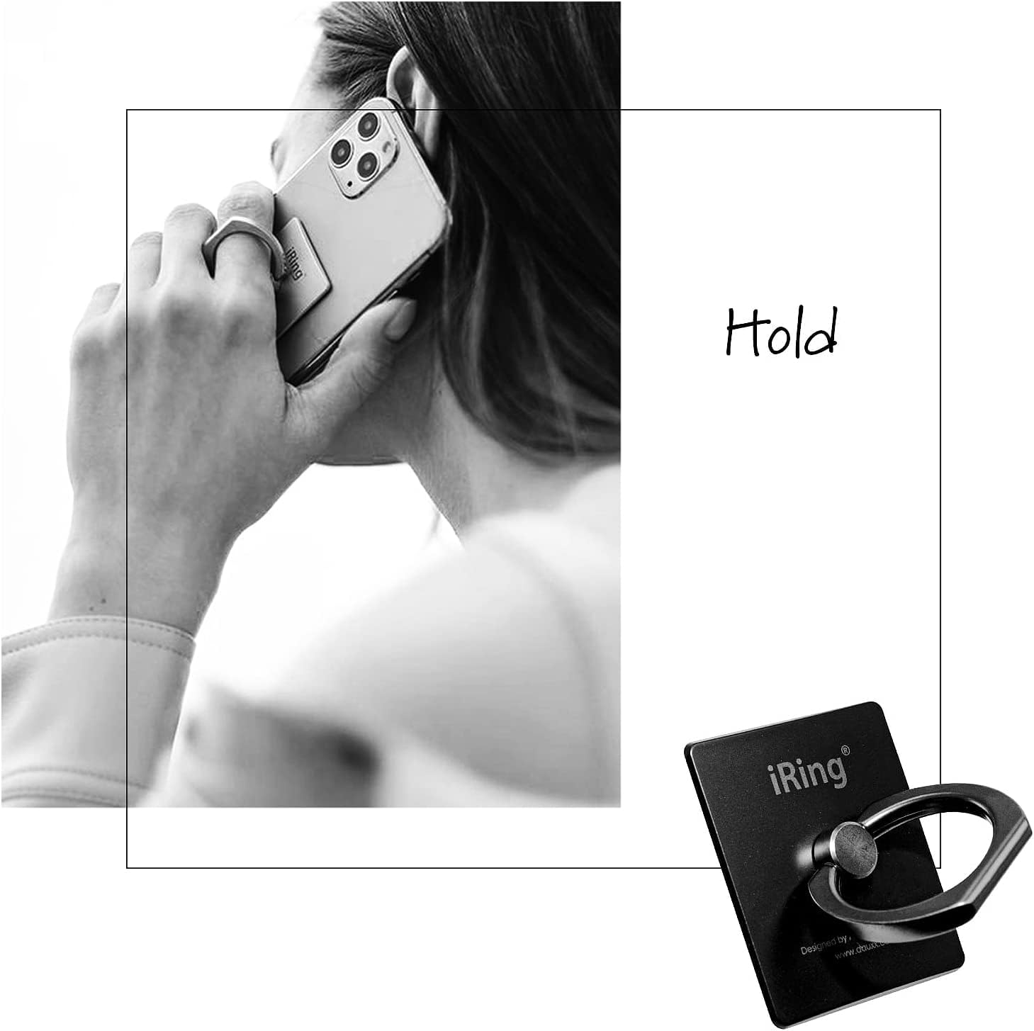 Detalle 2 de AAUXX(オークス) iRing Limited Edition UMS-IRLEB01BL スマホリング ブラックシャフト/ブラック