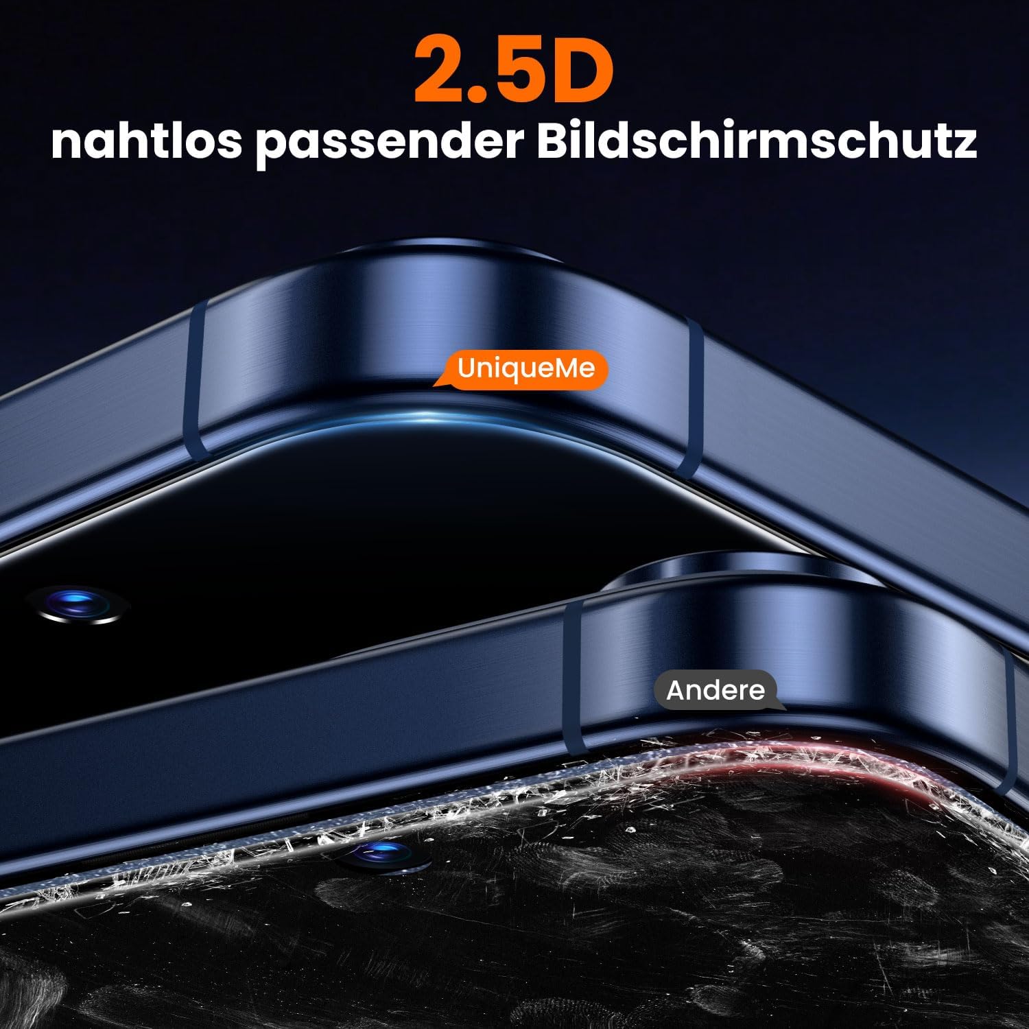 Detalle 2 de UniqueMe iPhone 15 Pro Sichtschutz 2