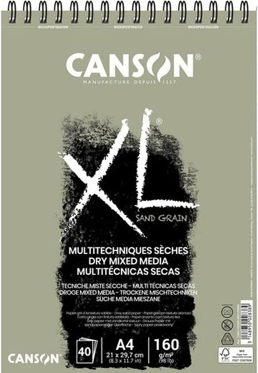 Thumbnail 3 de Canson XL Sand Grain – Album papier sablé A3 160 g/m², naturel (40 feuilles)