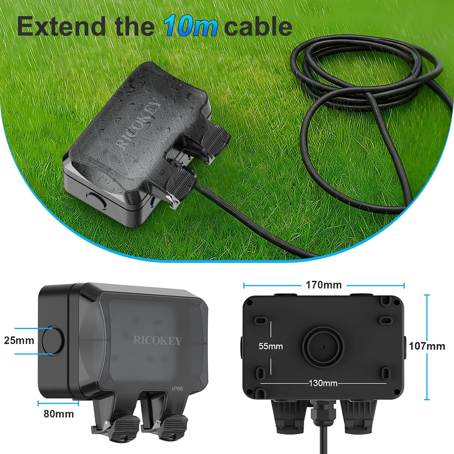 Detalle de Outdoor socket extension lead 10m