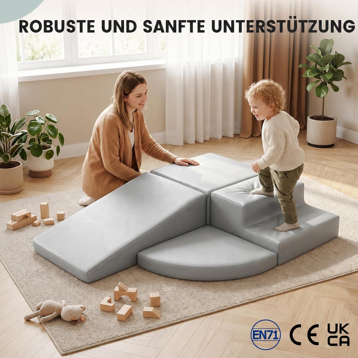 Detalle 2 de Schaumstoff Bausteine Kinder Klettern 4 Softbausteine