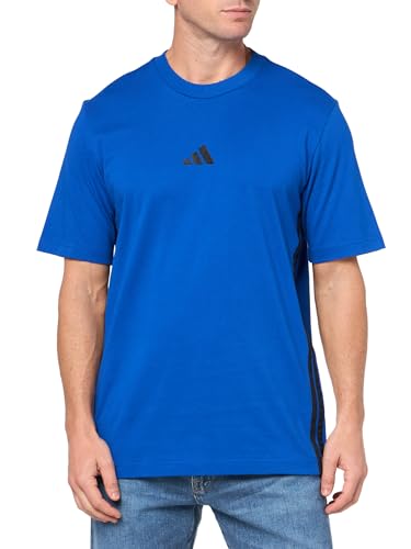 Thumbnail 2 de Camiseta adidas Uomo Essential Three Stripes Single Jersey de algodón con cuello redondo