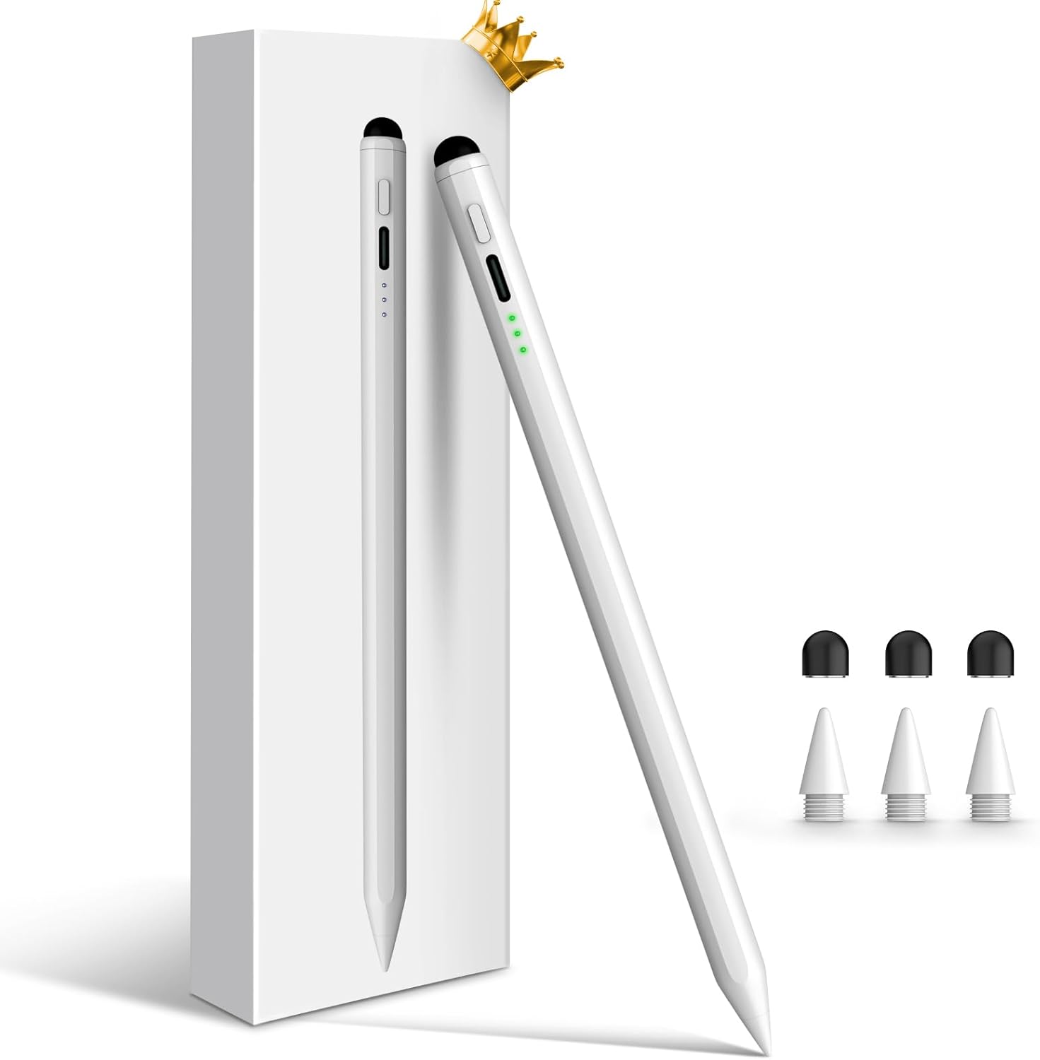 STYLUSHOME Pencil for iPad 11th/10th/9th (2X Fast Charge) Dual-Tip Stylus with Palm Rejection & Tilt Sensitivity