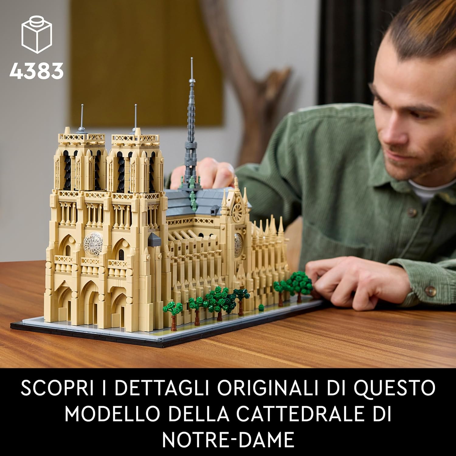 Detalle de LEGO Architecture Notre-Dame de Paris 21061 — Set da collezione per adulti