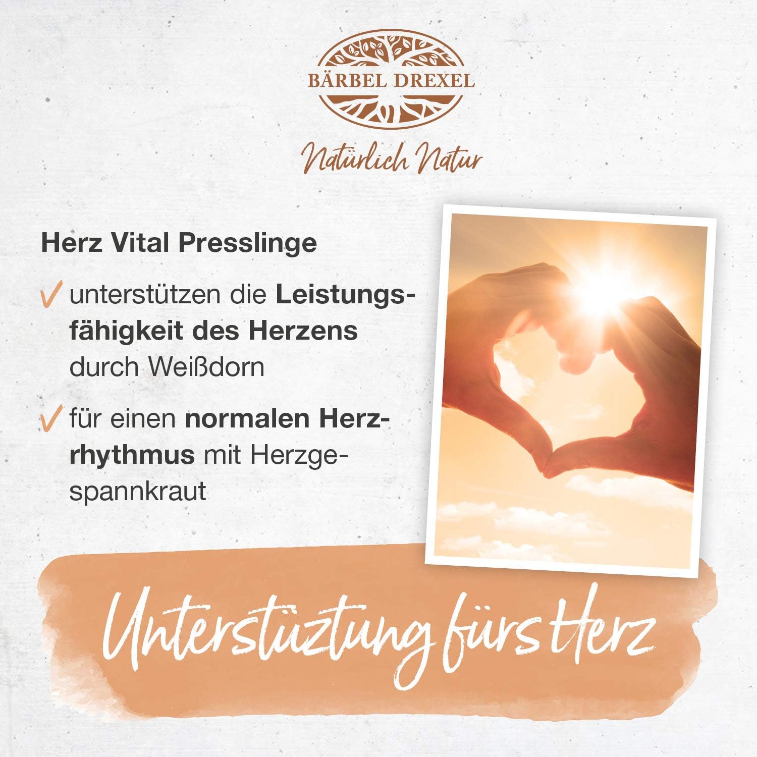 Detalle de BÄRBEL DREXEL Herz Vital – Natürliche Cardio-Formel mit Weißdorn, Herzgespann, Magnesium & Vitaminen (160 Stk)