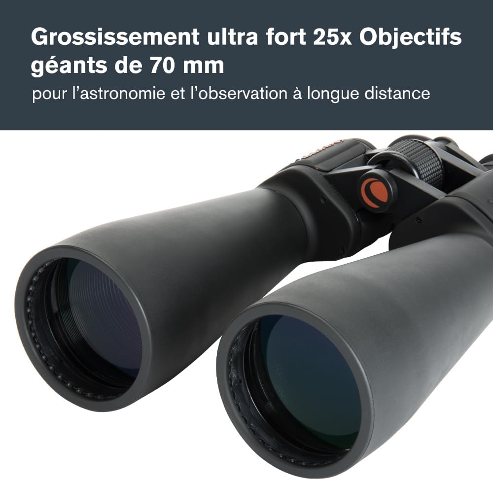 Thumbnail 2 de Celestron SkyMaster 25x70mm Porro Prism Binoculars – Multi‑Coated, BaK‑4, Étui et Adaptateur Trépied