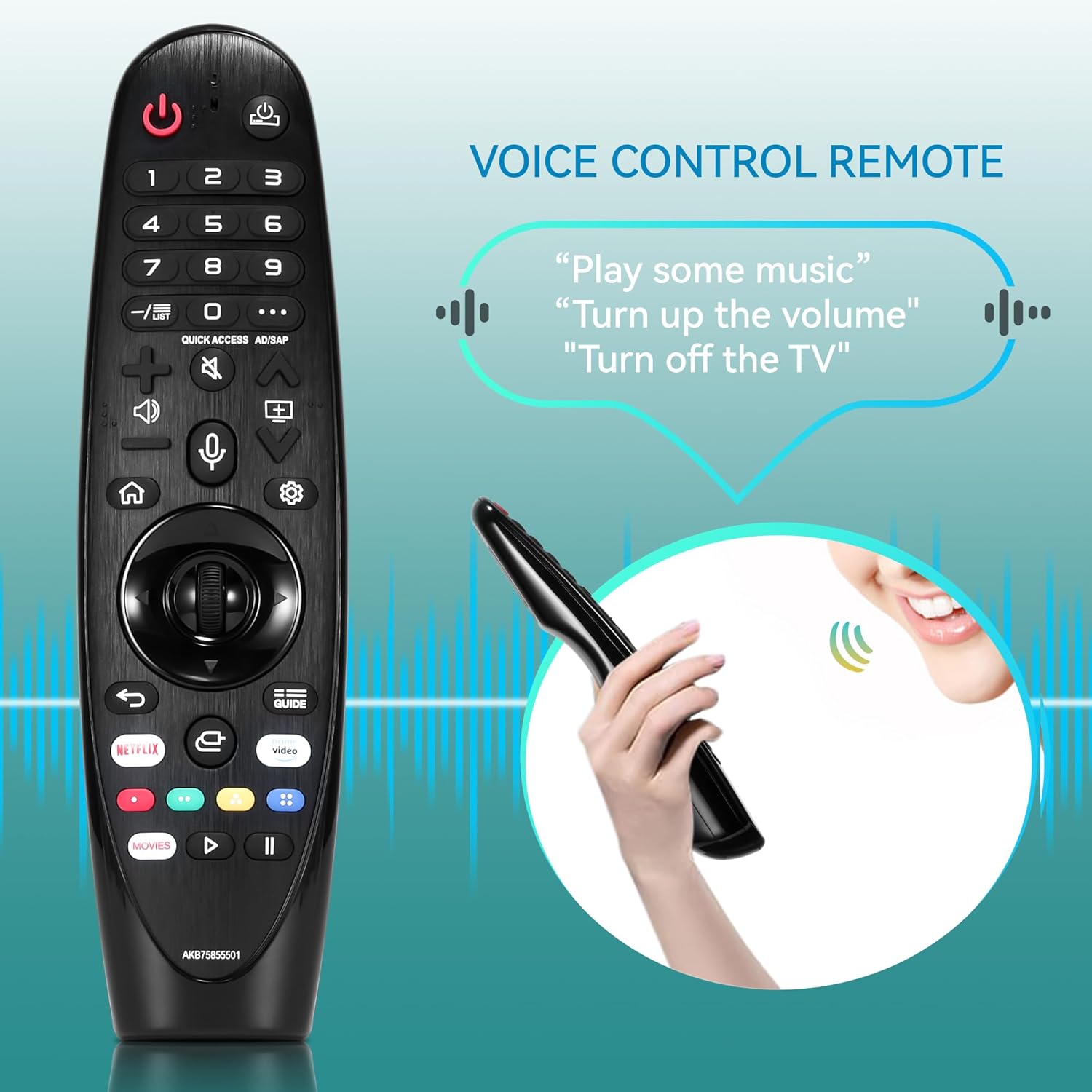 Thumbnail 4 de LG Magic Voice Remote Replacement for 2017-2022 Smart TVs (MR22GA MR21GA MR20GA MR19BA AKB75855501)