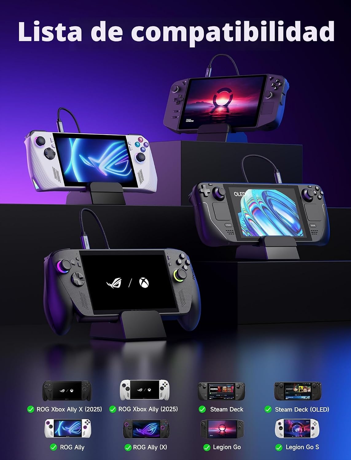 Thumbnail 2 de JSAUX HB0609 Docking Station 6 en 1 para ROG Ally X (2025) y más dispositivos