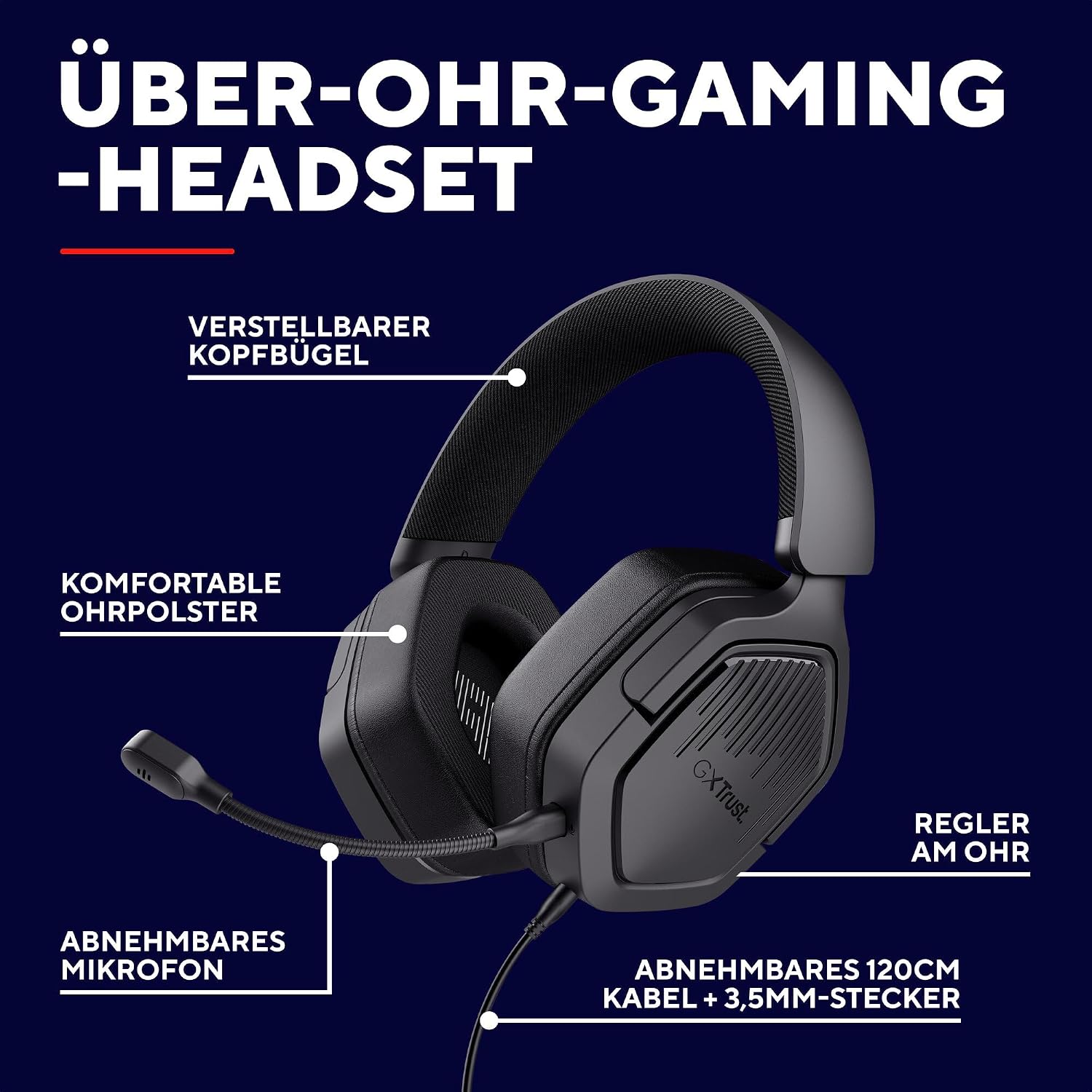 Thumbnail 1 de Trust Gaming GXTrust 1492 Ravox Gaming-Headset 50 mm