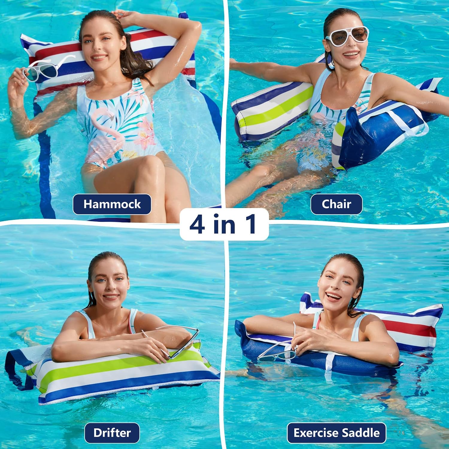 Detalle 2 de Jasonwell Pool Hammock Float 4-in-1