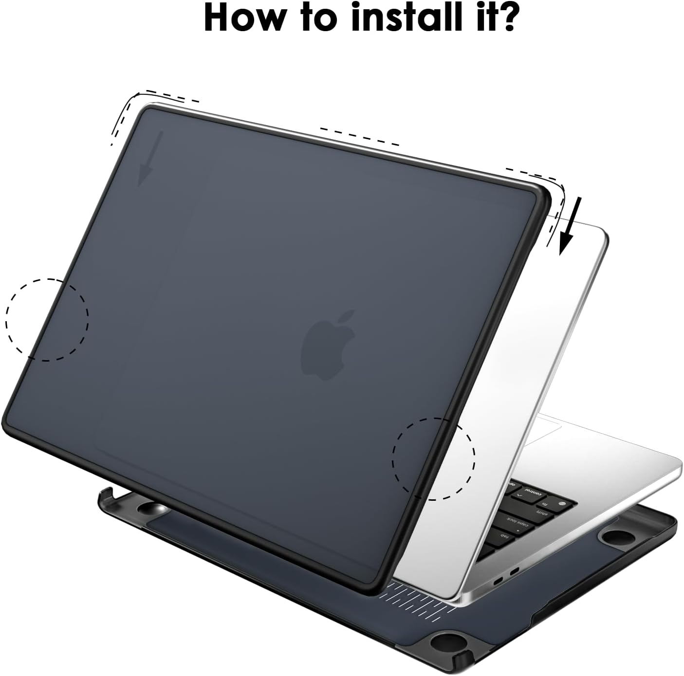 Detalle 2 de eleger bruchsichere Hülle für MacBook Pro 13 Zoll (M1/M2) – mattschwarzes TPU & Hart-PC Case