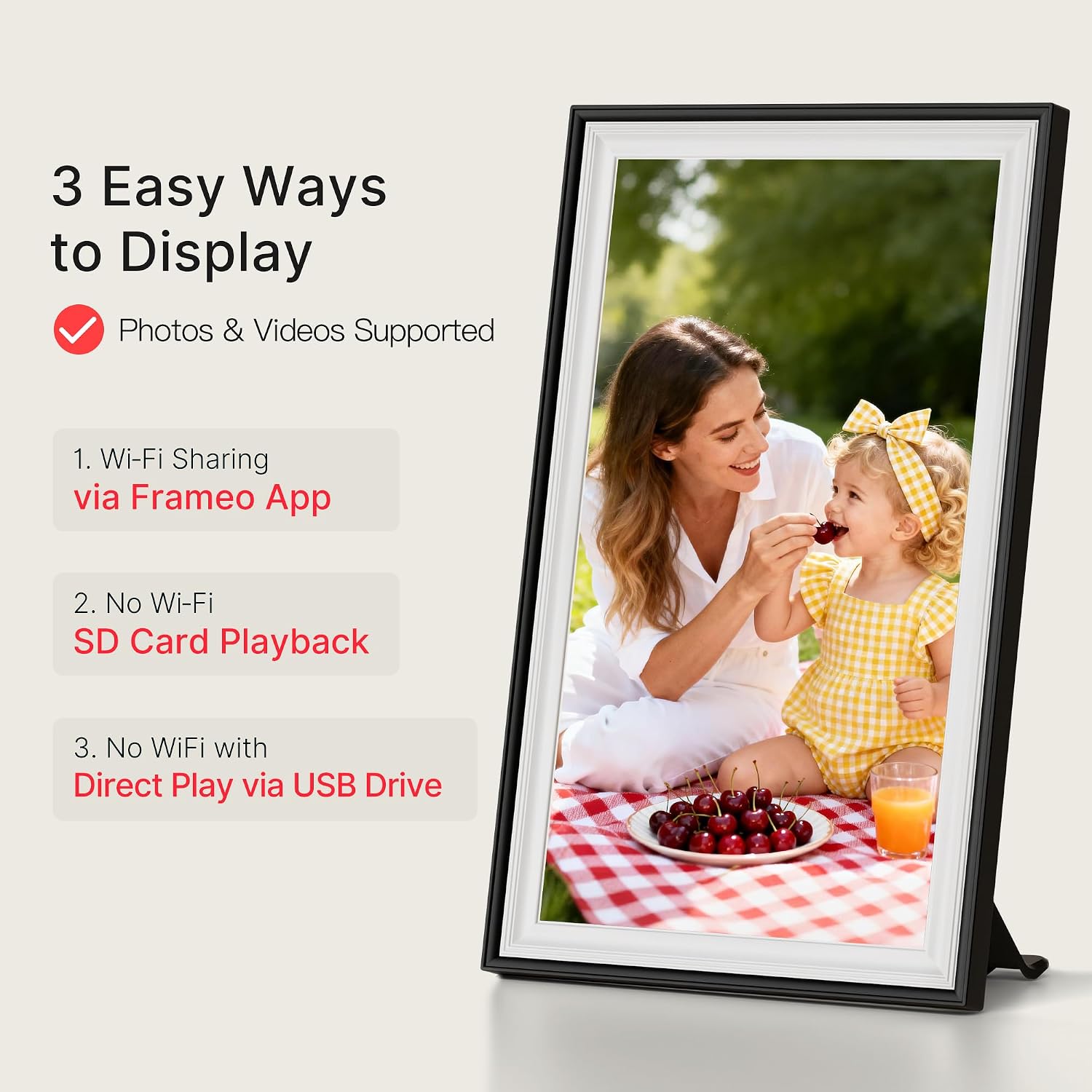 Thumbnail 1 de Frameo Digital Photo Frame WiFi 64GB