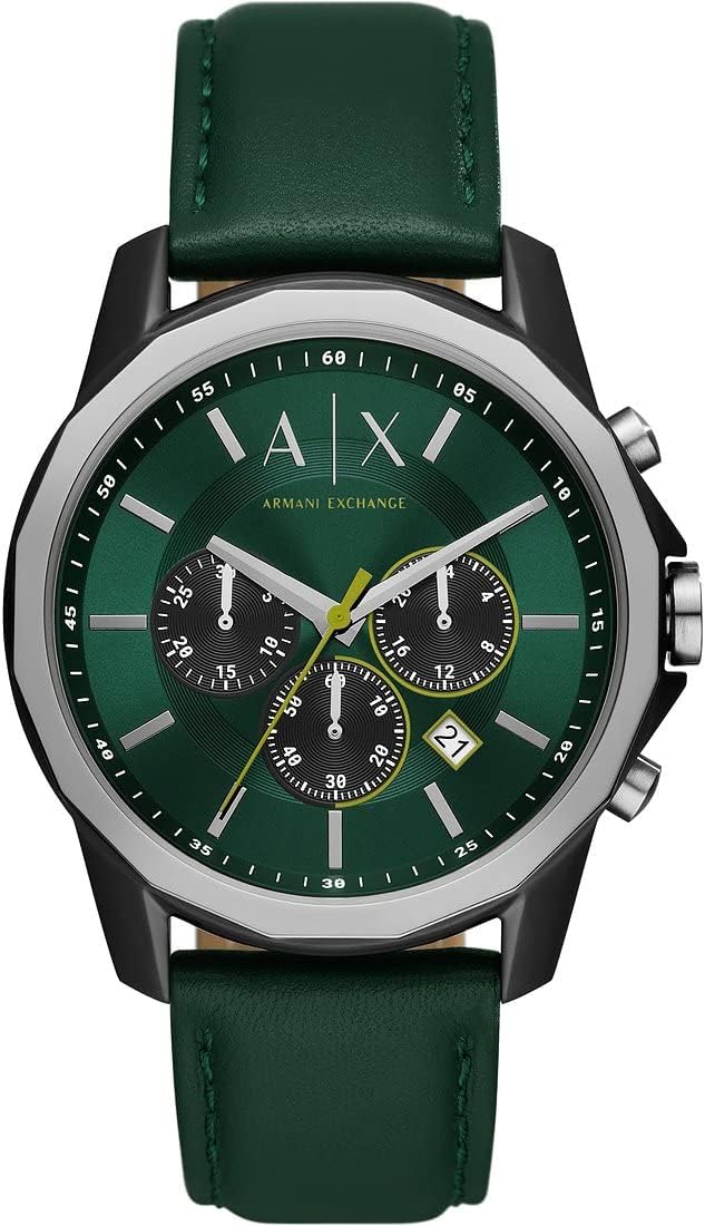 Thumbnail 6 de Armani Exchange Montre pour Homme – cadran bleu, cuir bleu