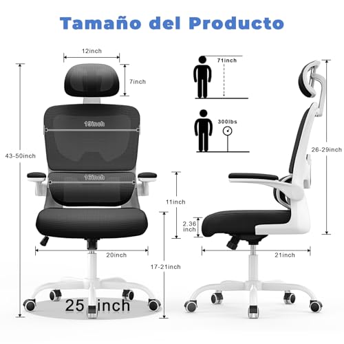 Detalle 2 de rattantree Silla de Oficina Ergonómica con Reposabrazos