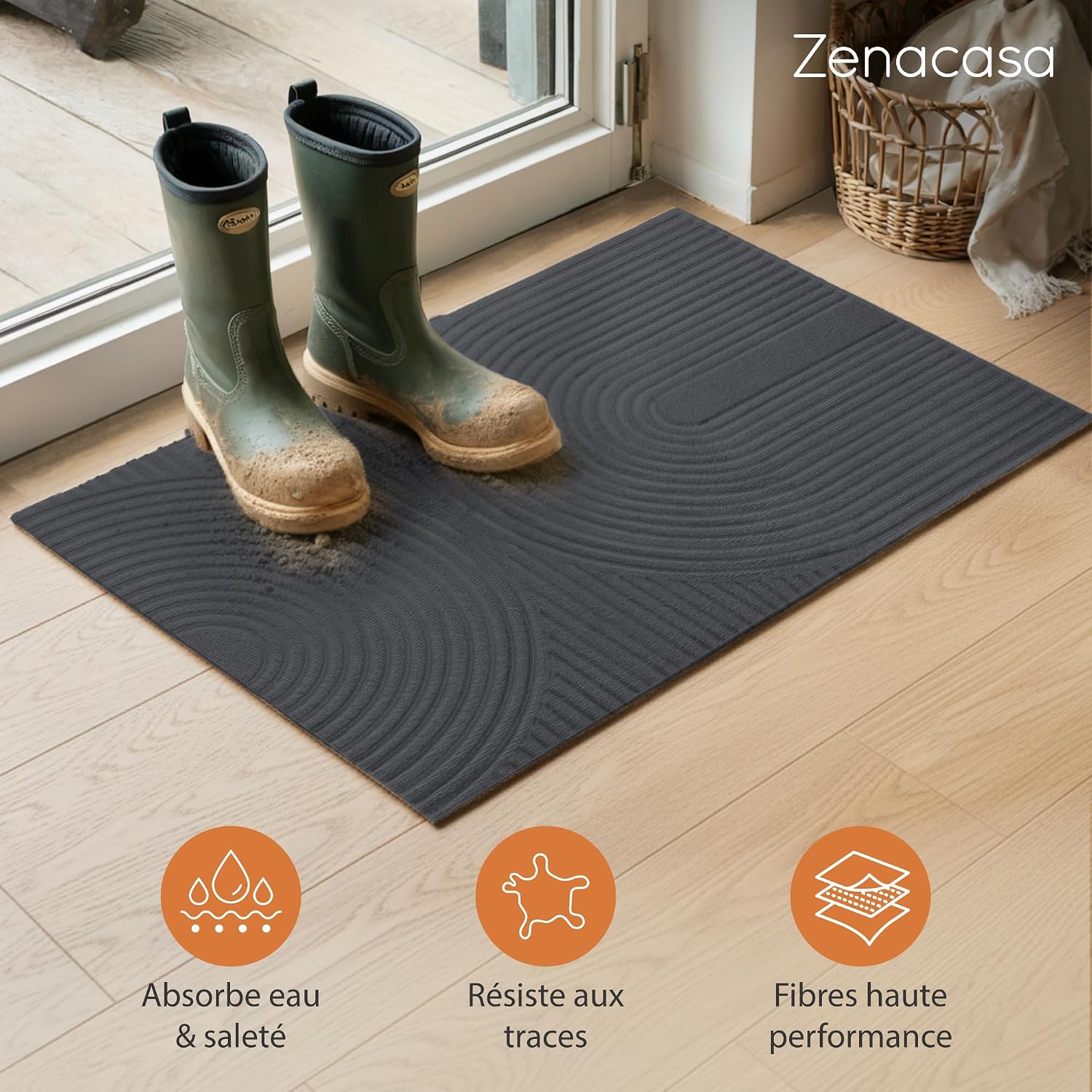 Detalle 1 de Zenacasa Tapis Entrée 40x60 cm 🏡