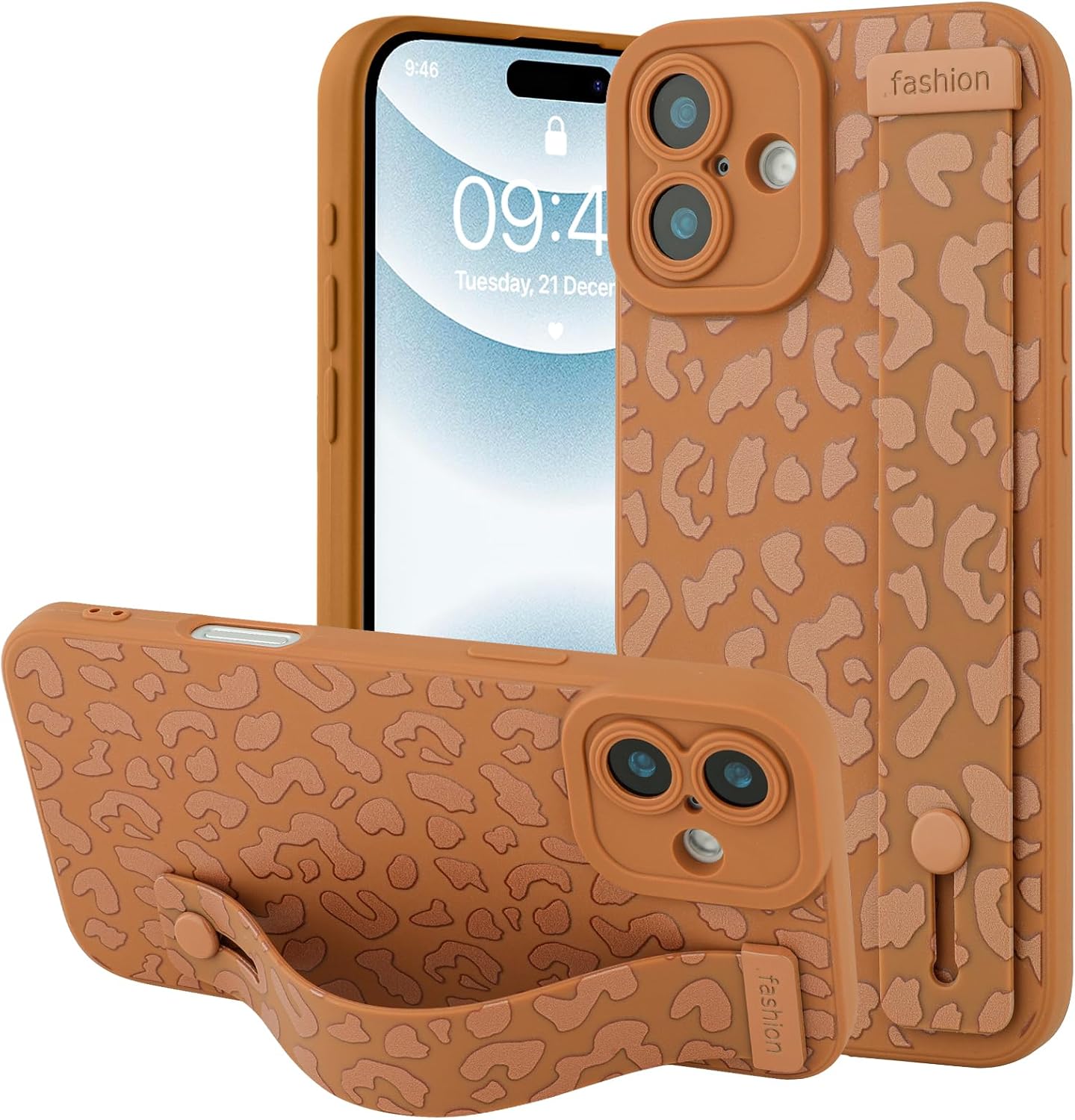 Detalle de OOK 64TSY-coffeeleopard-wristi16plus iPhone 16 Plus Case, Brown Leopard