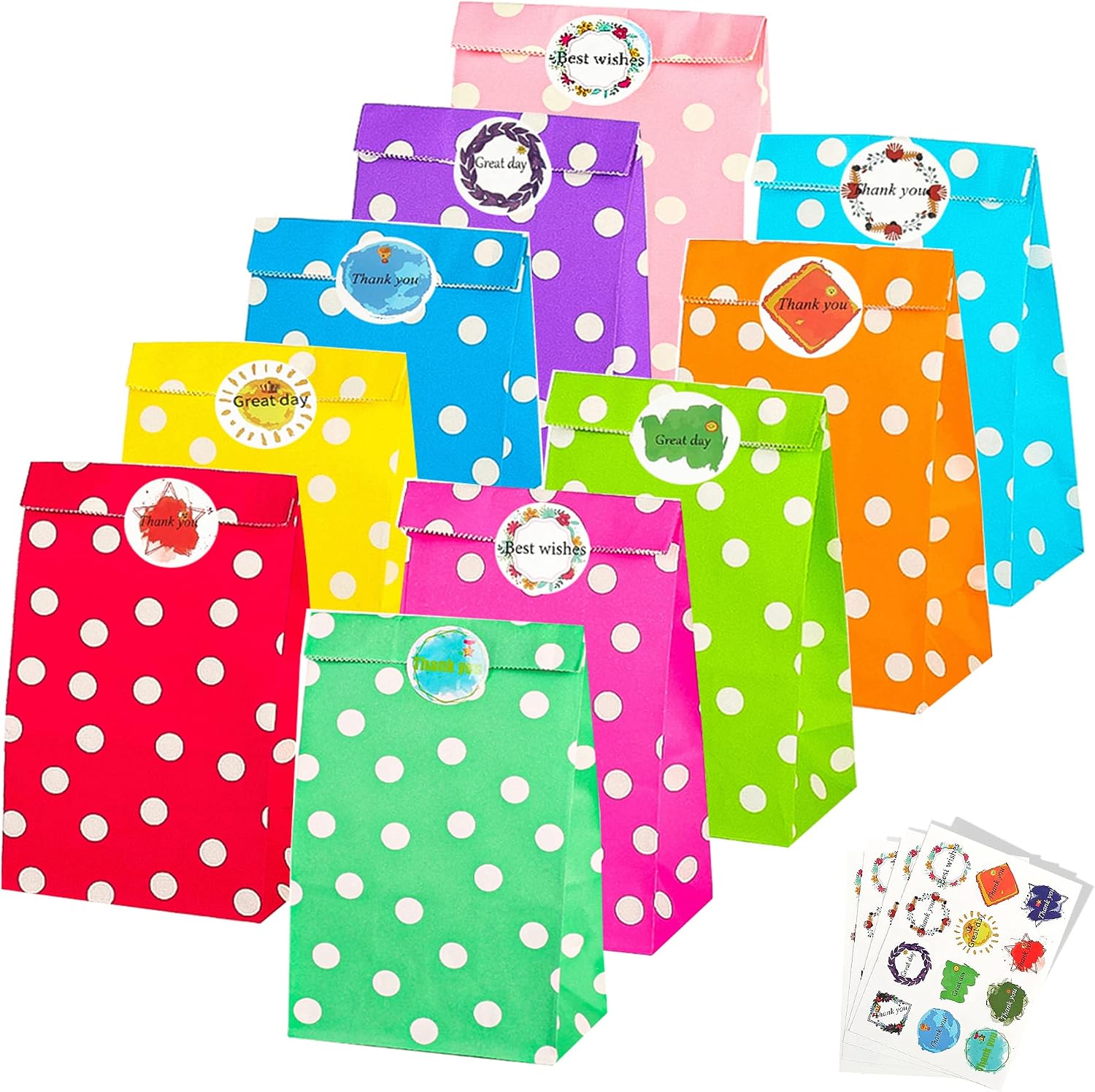 Thumbnail 6 de TOOELMON 50 PCS Paper Party Bags 130x80x240mm