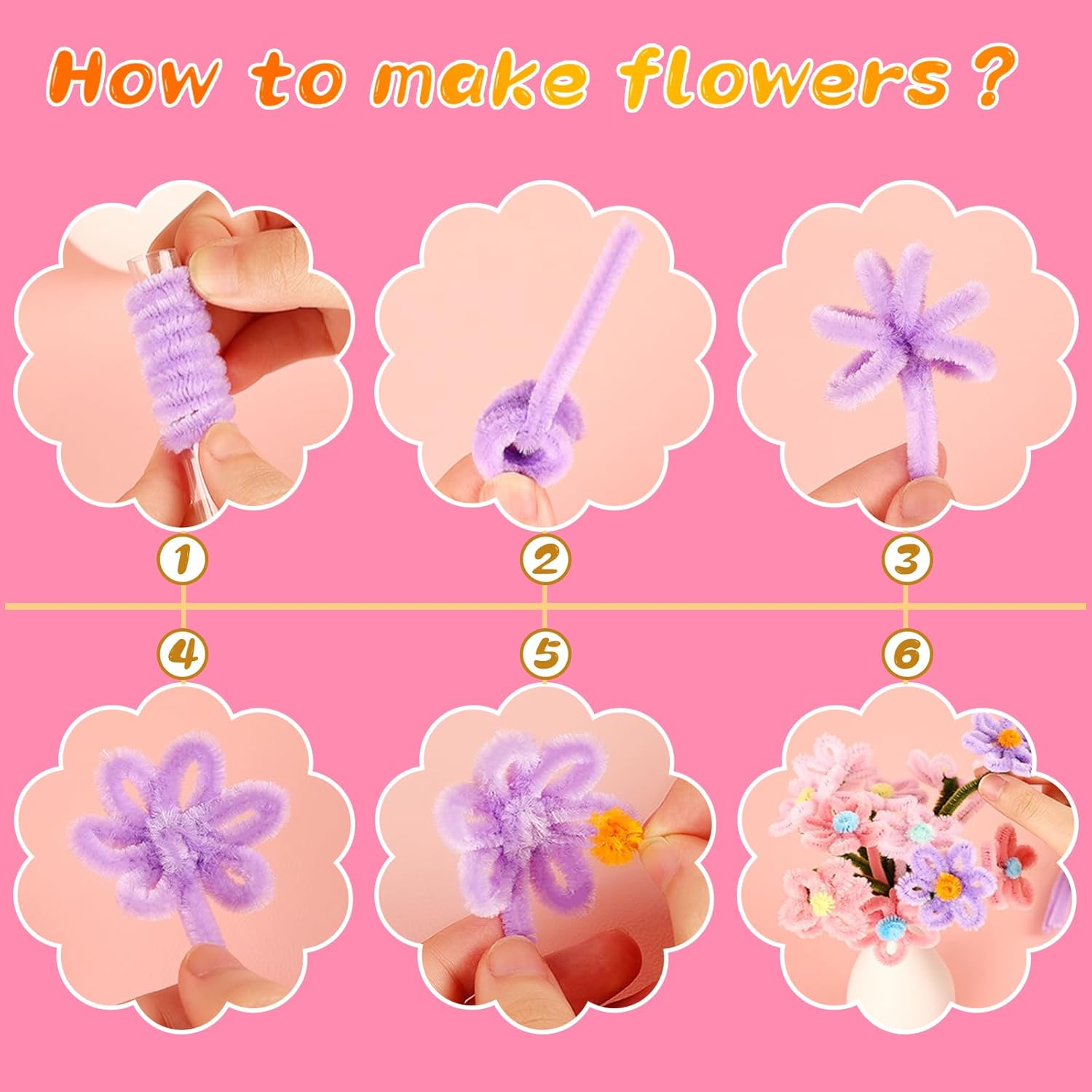Thumbnail 4 de ZXIIXZ 100Pcs Pipe Cleaners for Roses and Craft Projects