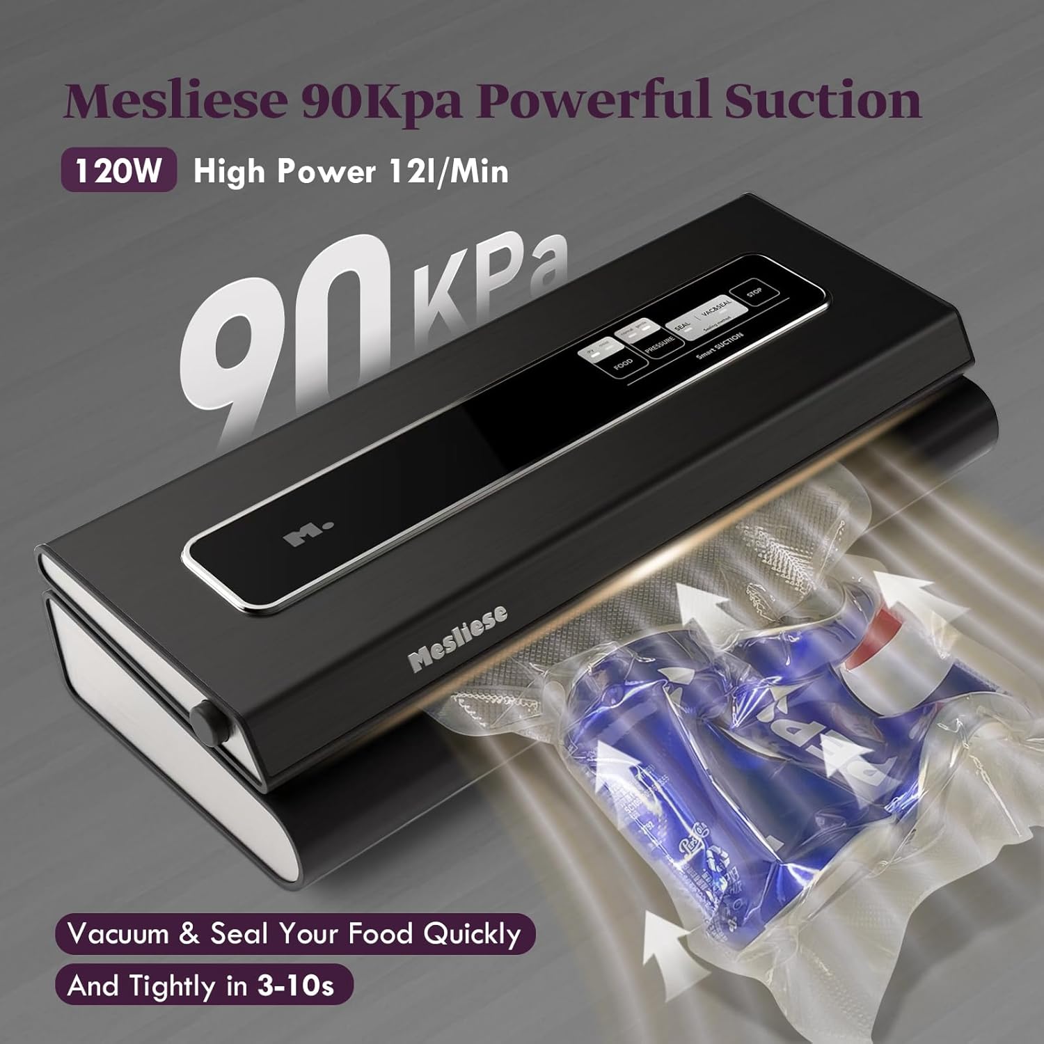 Detalle 2 de Mesliese macchina sottovuoto 90 kPa 6 in 1