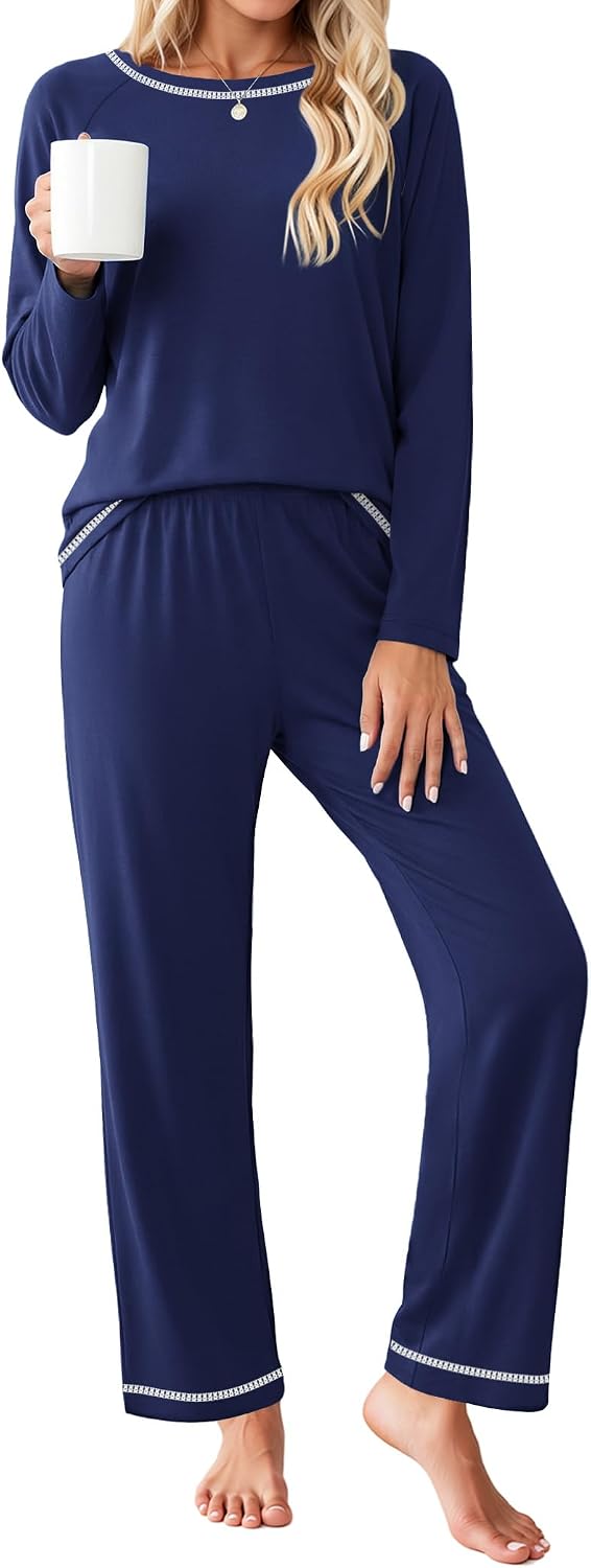 Detalle de Ekouaer Women's Pajama Set 95% Polyester