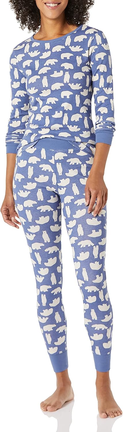 Detalle de Amazon Essentials Women's Snug-Fit Cotton Sleepwear Pyjama Set (Available in Plus Size)