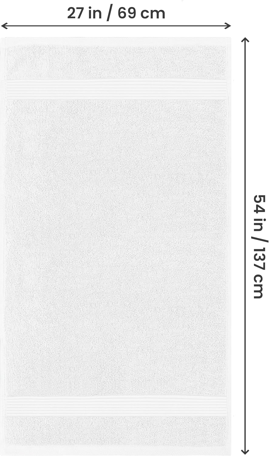 Detalle 2 de Utopia Towels UT0211 Bath Towels, 100% Combed Ring-Spun Cotton, White, 4-Pack