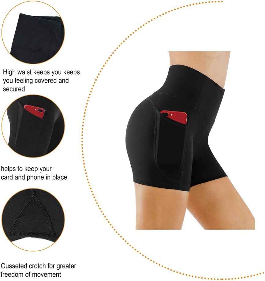 Thumbnail 6 de THE GYM PEOPLE High Waist Yoga Shorts with Pockets
