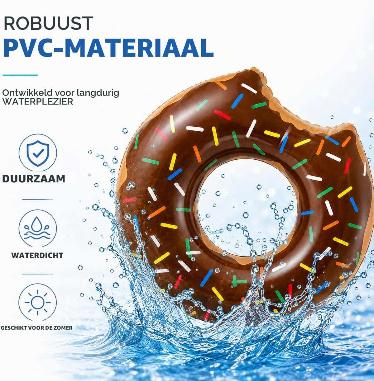 Detalle 2 de TK Gruppe Timo Klingler opblaasbare donut-zwemring met bekerhouder