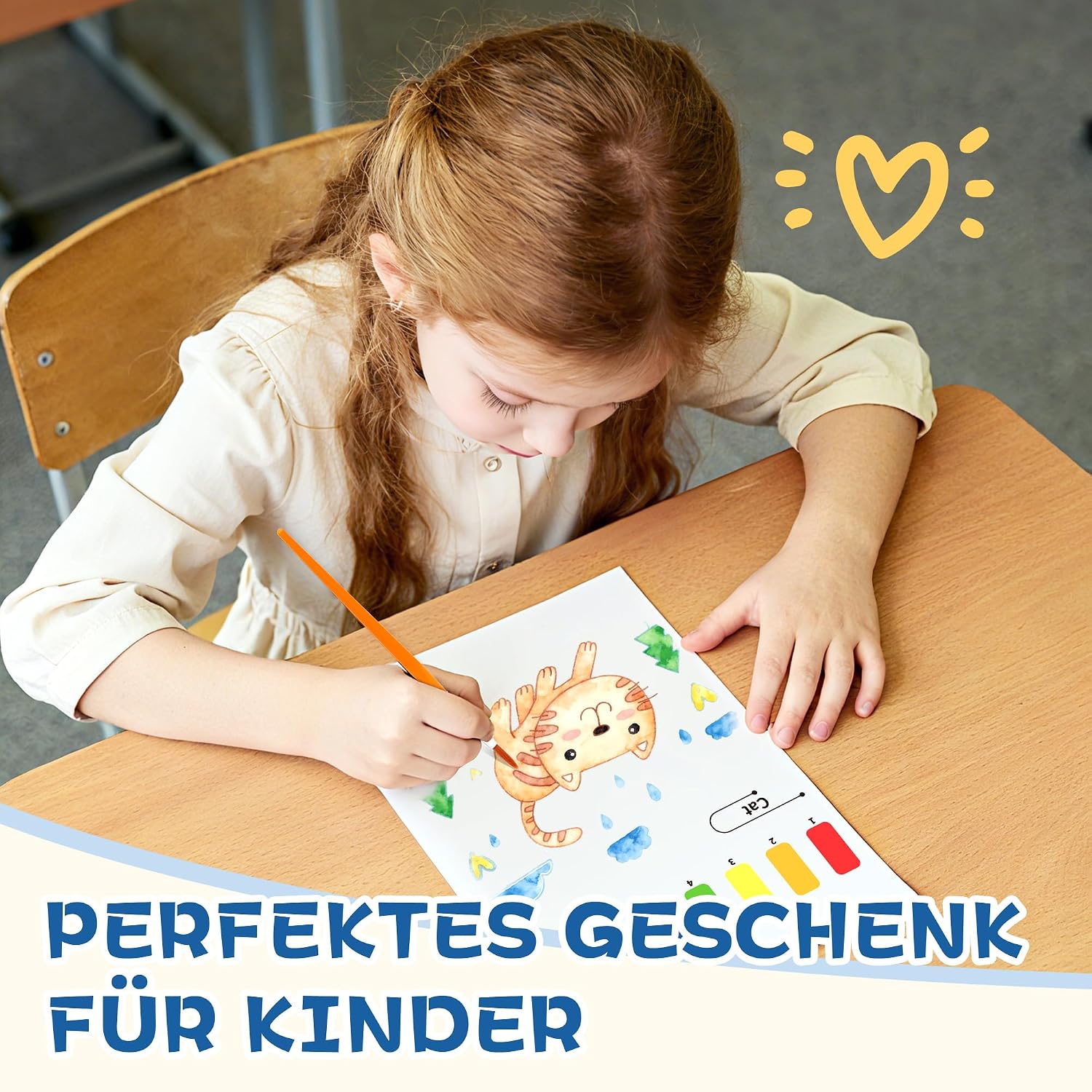 Detalle 2 de YPLUS Malbuch mit Wasserfarben für Kinder