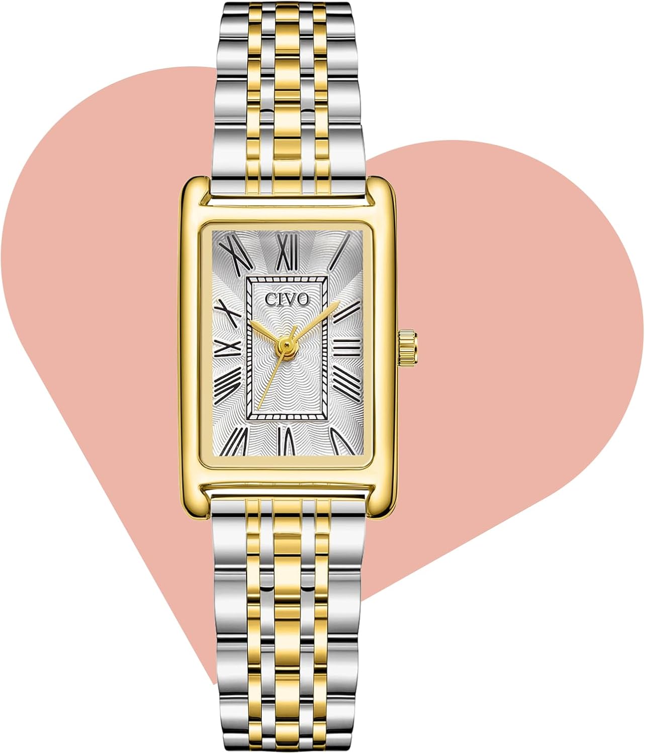 Detalle de CIVO Vintage Damen Armbanduhr Rectangular