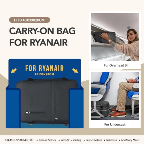 Detalle de Xkdoai Zaino da Viaggio 40x30x20 cm per Ryanair – Zaino a Mano Comfort