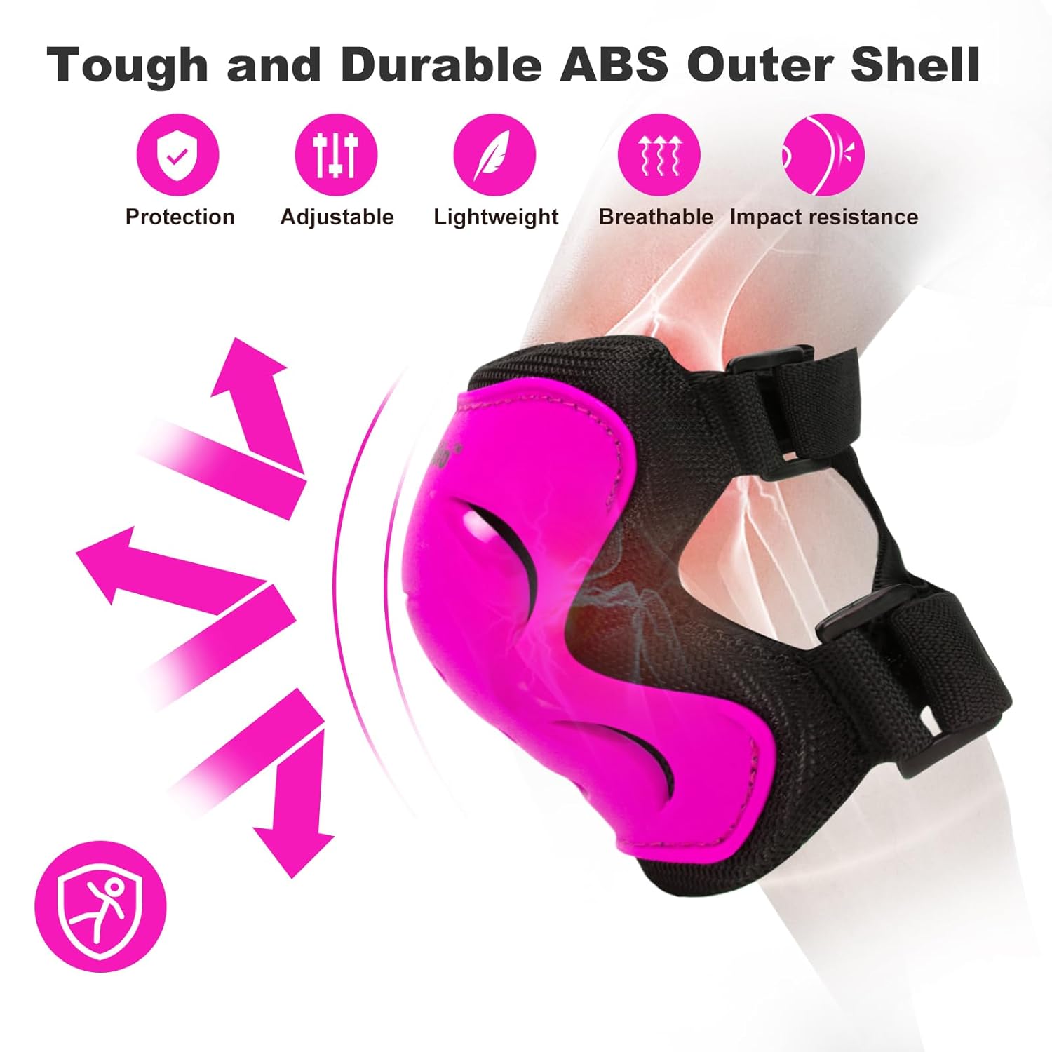 Thumbnail 2 de Inkidio Kinder-Schutzausrüstungs-Set mit Knieschonern, Ellbogenschonern und Handgelenkschonern (XS, S, M)