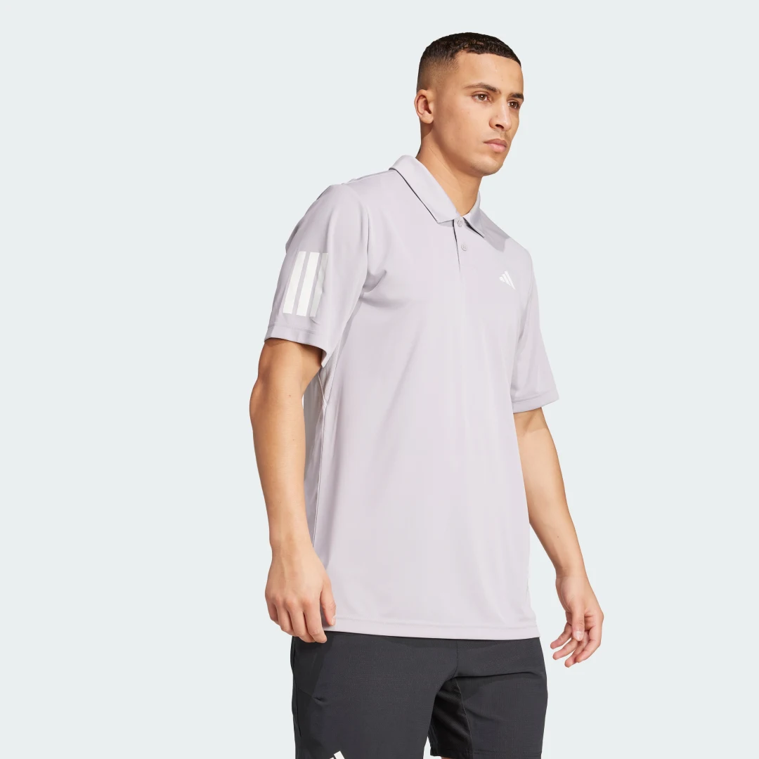 Detalle de Polo Club Tennis 3 bandas de Adidas – Gris