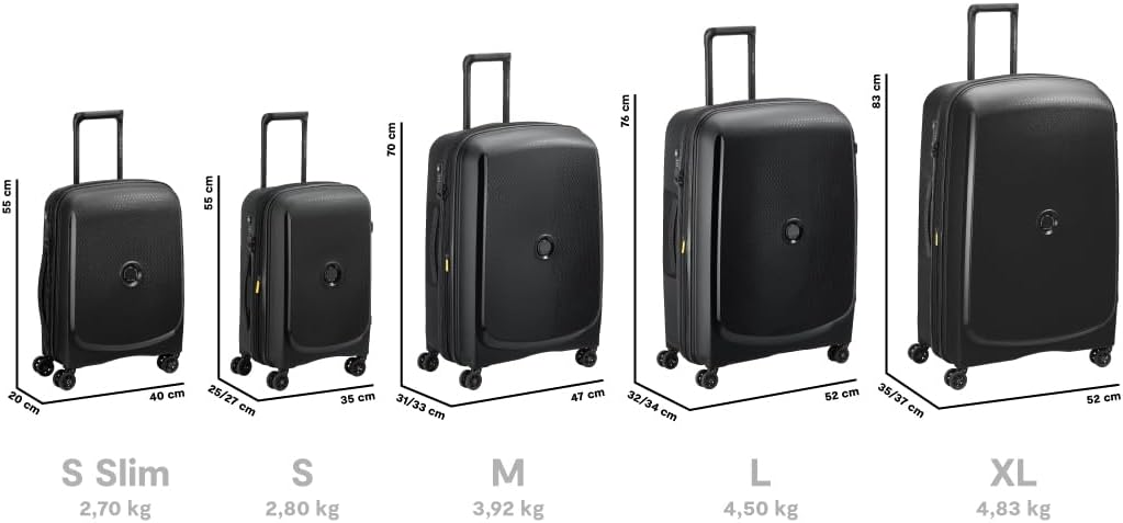 Detalle 2 de DELSEY PARIS Belmont Plus MR (Materiale Riciclato) Valigia rigida cabina 55 x 40 x 20 cm, 33 L, S Slim, Nero