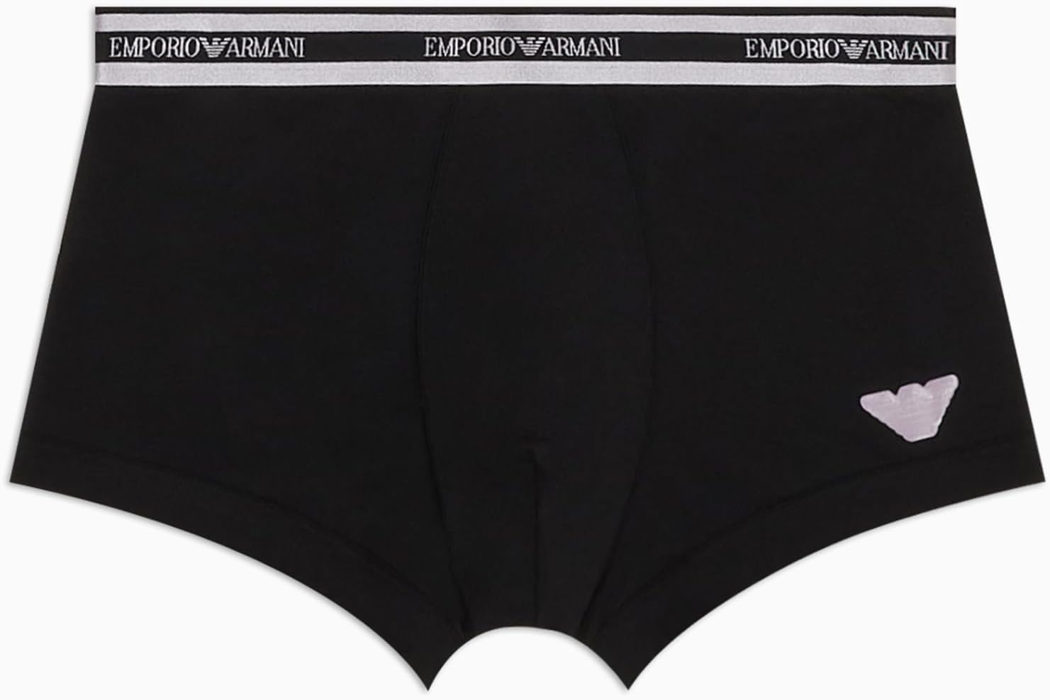 Detalle de Emporio Armani Boxer Uomo Stretch Cotton Shiny Logoband – Nero, Taglia M