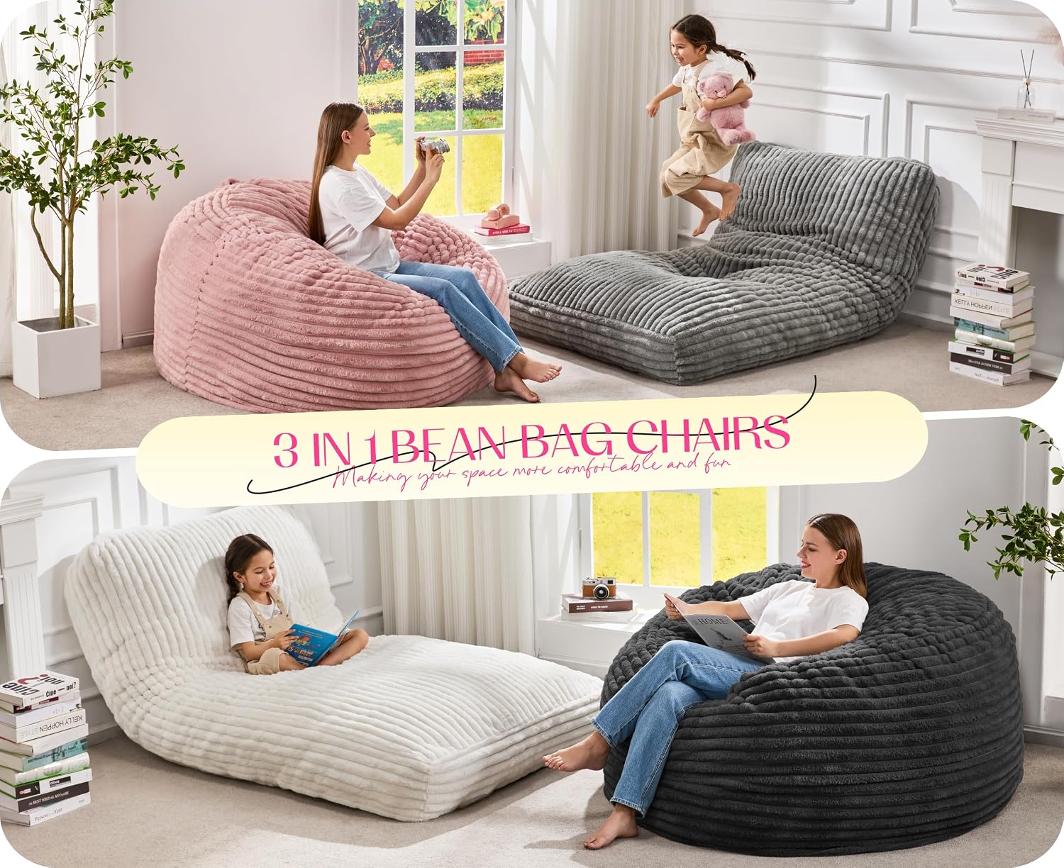 Thumbnail 5 de Hobestluk Bean Bag Chair, Queen Size