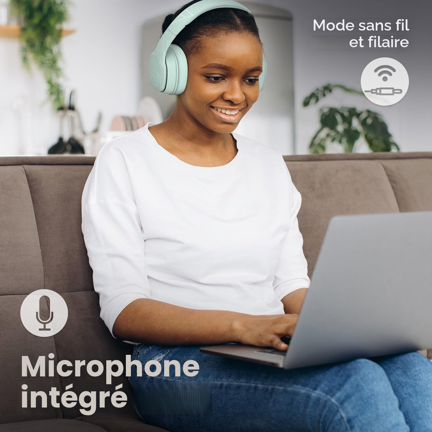 Thumbnail 6 de PowerLocus Casque Bluetooth sans Fil — 60 Heures d’autonomie, confort supérieur et son stéréo