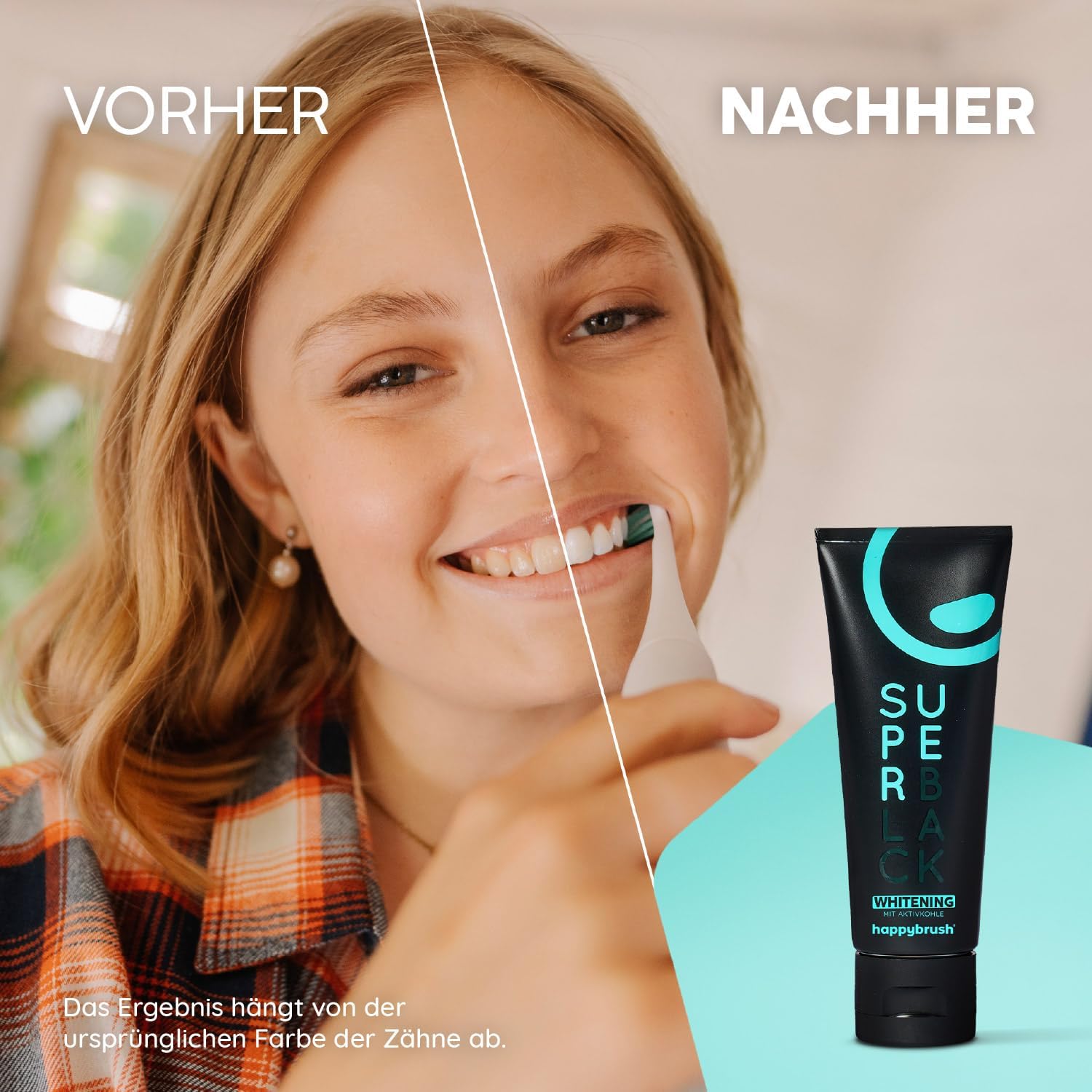 Thumbnail 6 de happybrush SuperBlack Aktivkohle Zahnpaste