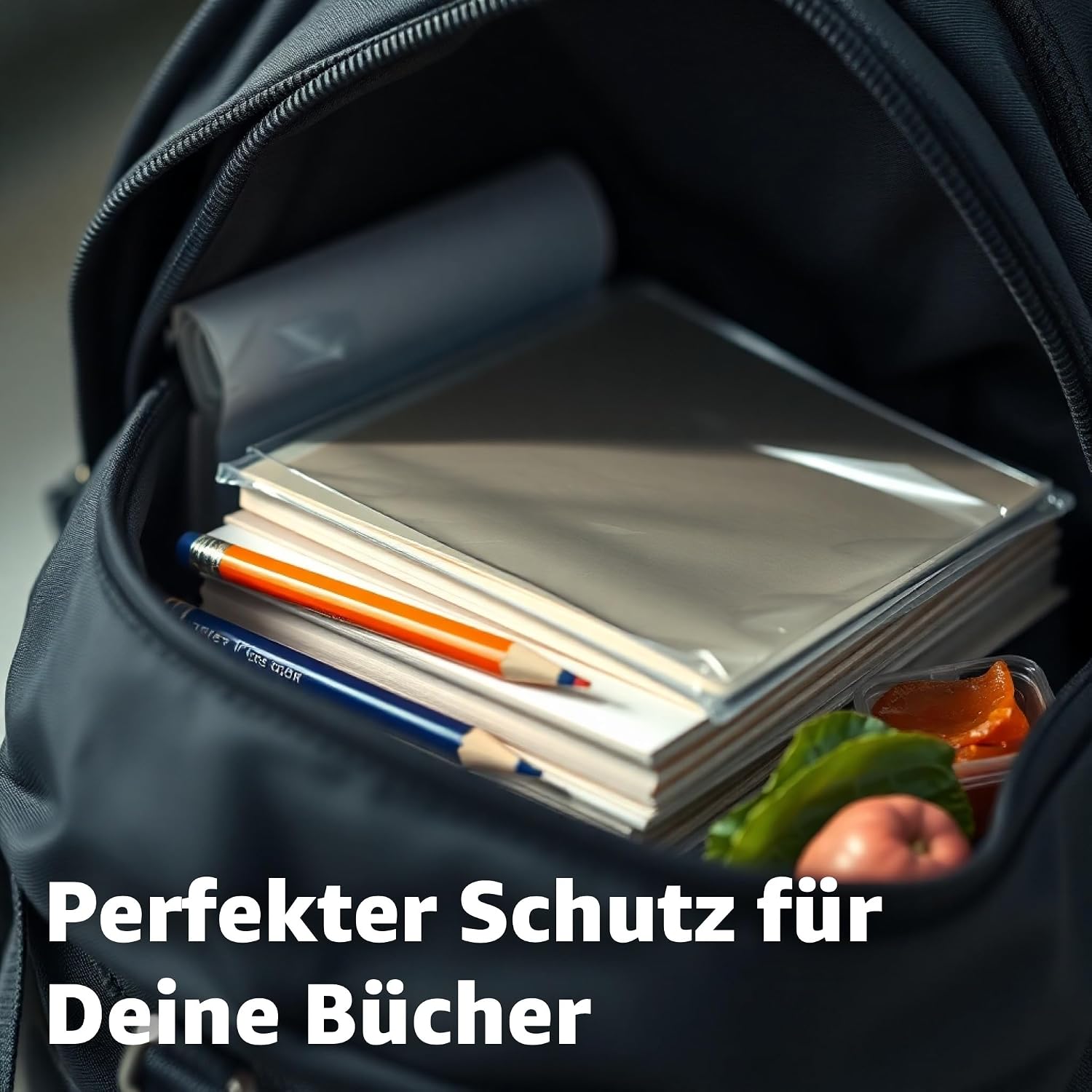 Detalle 2 de 50x Buchumschlag transparent Klar DINA4 – Schutzfolie für Bücher, Hefte und Hefthüllen im Schule & Büroalltag