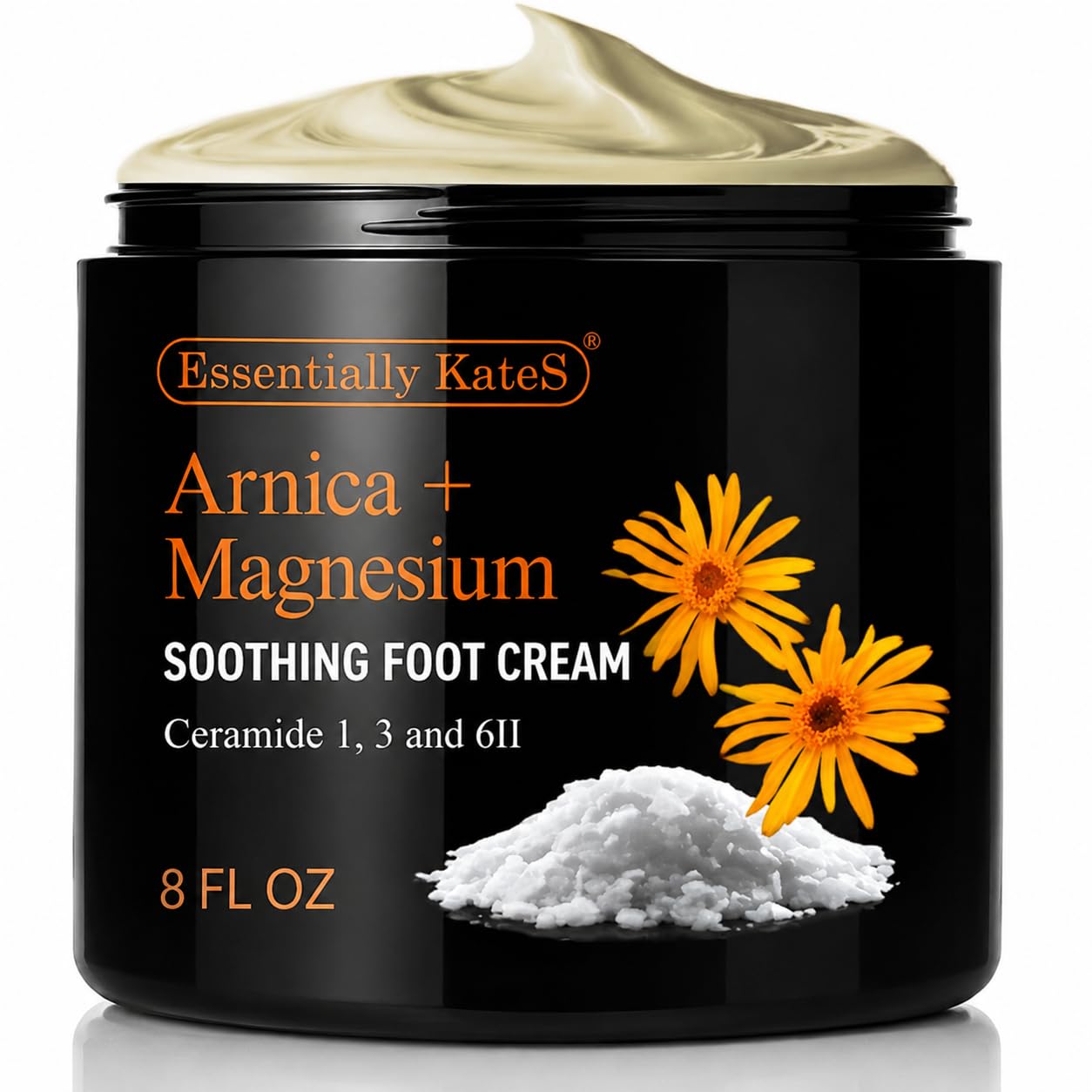 Detalle de Essentially KateS Arnica Magnesium Foot Cream, 8 fl oz with Ceramides