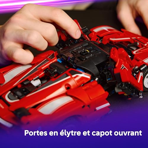 Detalle de LEGO Technic Ferrari FXX K (42212) – Maquette de construction avec moteur V12 et pistons mobiles