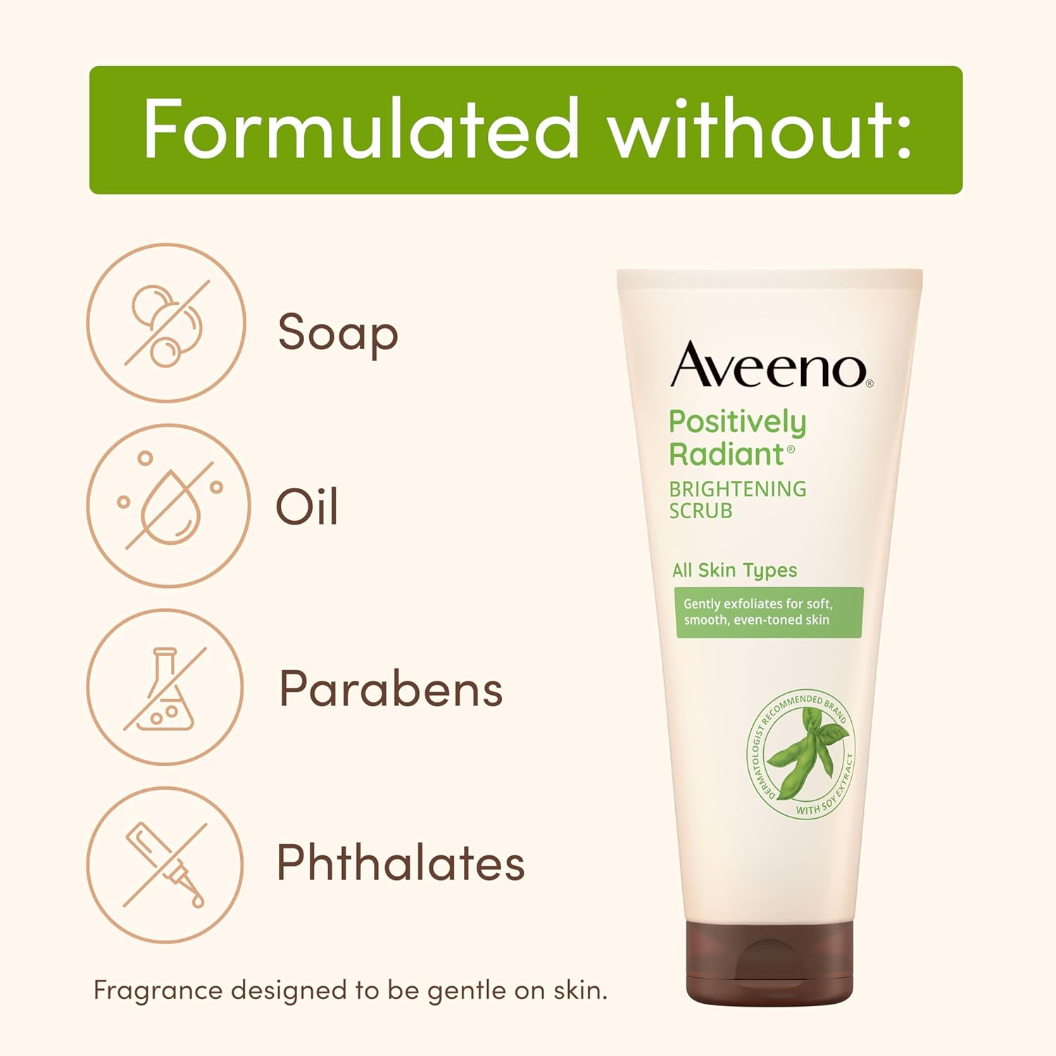 Detalle 2 de Aveeno Positively Radiant 7 oz Face Scrub