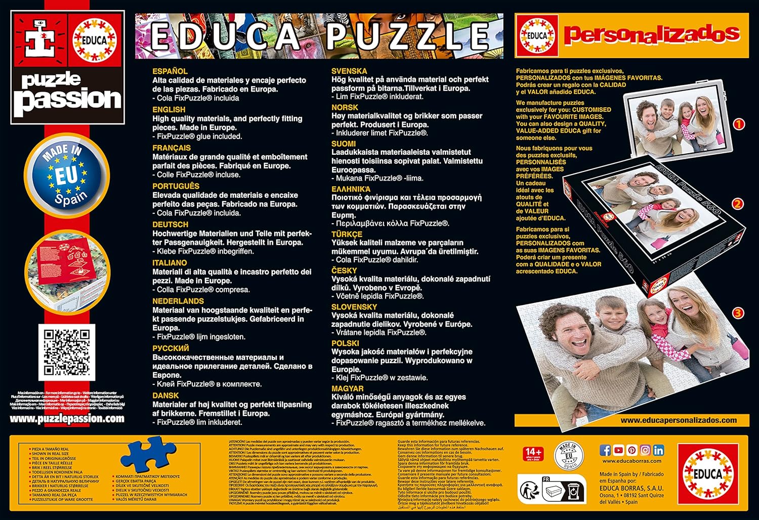 Thumbnail 2 de Educa Puzzle 1500 pièces pour adultes – Carte du monde politique (85 x 60 cm env.)