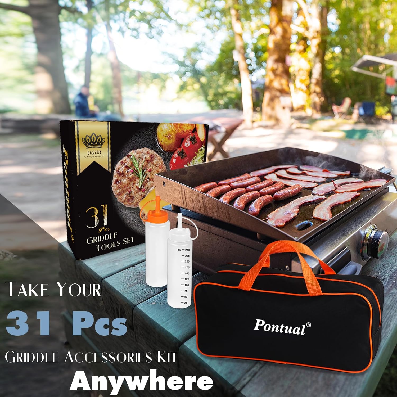 Detalle 2 de Pontual 31PCS Griddle Accessories Kit for Blackstone & Flat Top Grills