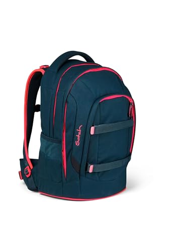 Detalle de Satch Schulrucksack Pack Pink Phantom – Petrol: 30 Liter Vielseitigkeit für Schule und Alltag
