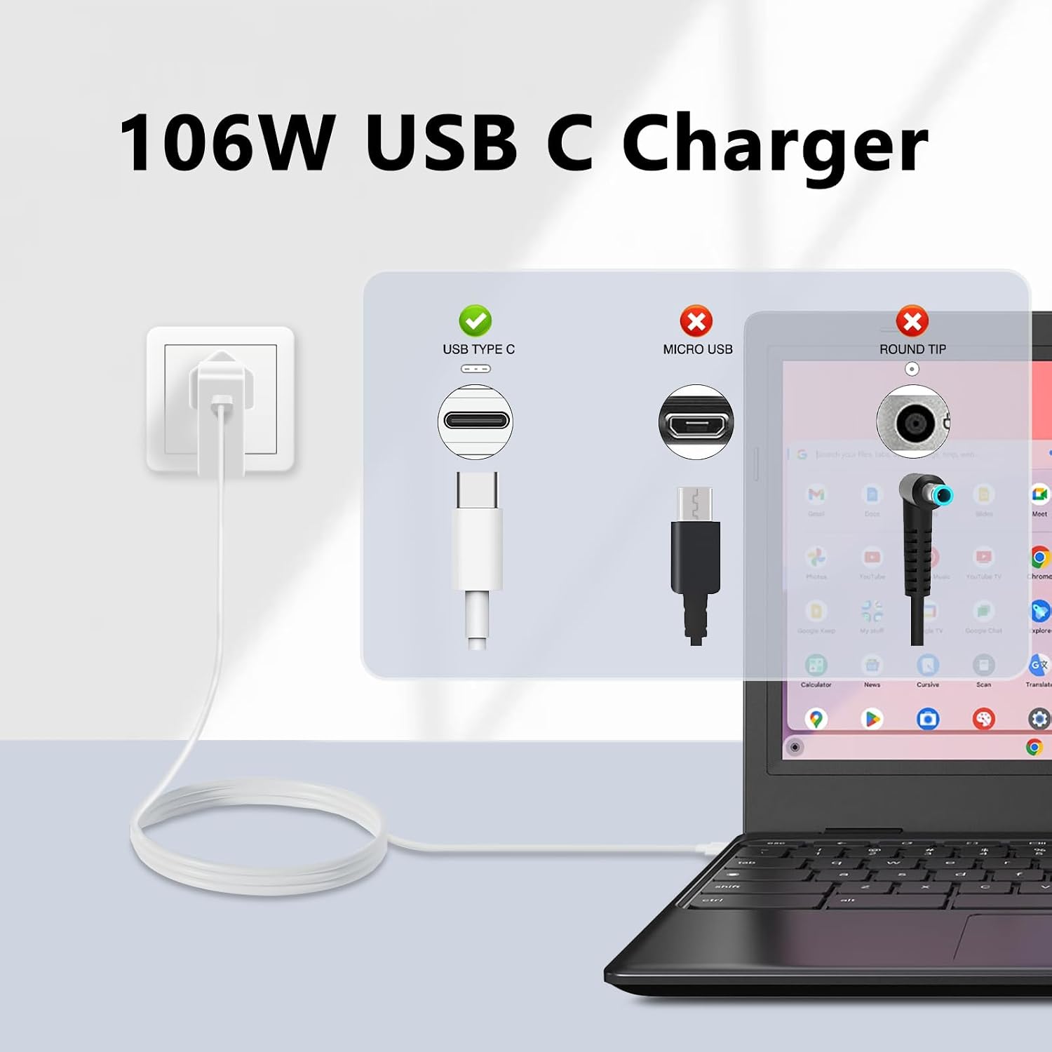 Detalle 2 de SEYGSTG 106W Fast Charger with 6 ft USB‑C cable