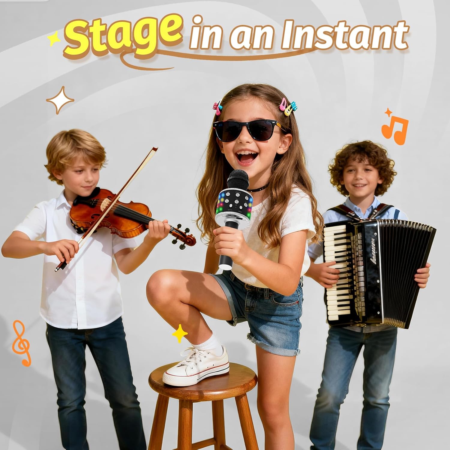 Thumbnail 1 de Fede Karaoke Mikrofon Bluetooth für Kinder 🎤