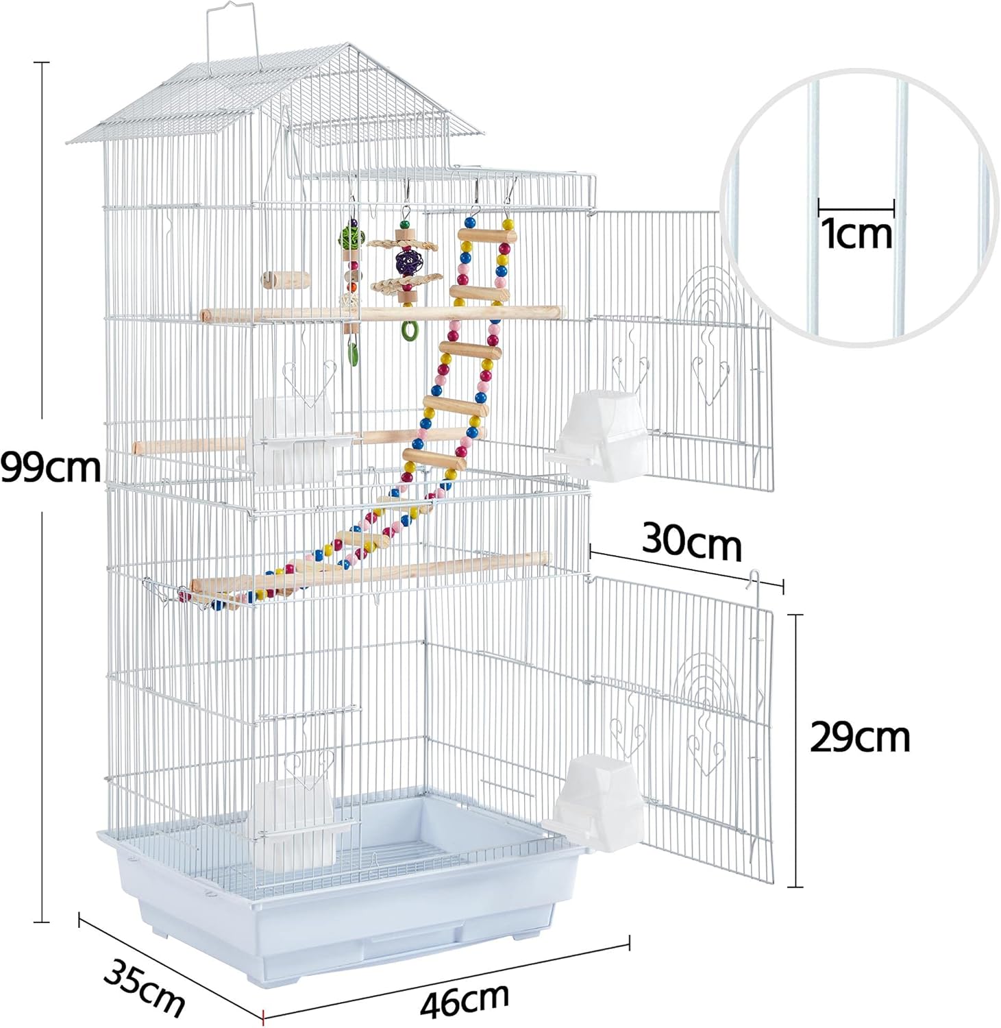 Detalle de Yaheetech Bird Cage 99cm Parrot Cage